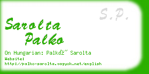 sarolta palko business card